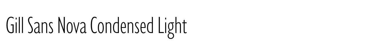 Gill Sans Nova Condensed Light image